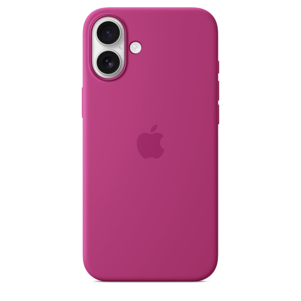 Apple iPhone 16 Silicone Case with MagSafe and Camera Control: Lightweight Phone Case, Wireless Charging Compatible, Smooth Matte Finish; Fuchsia