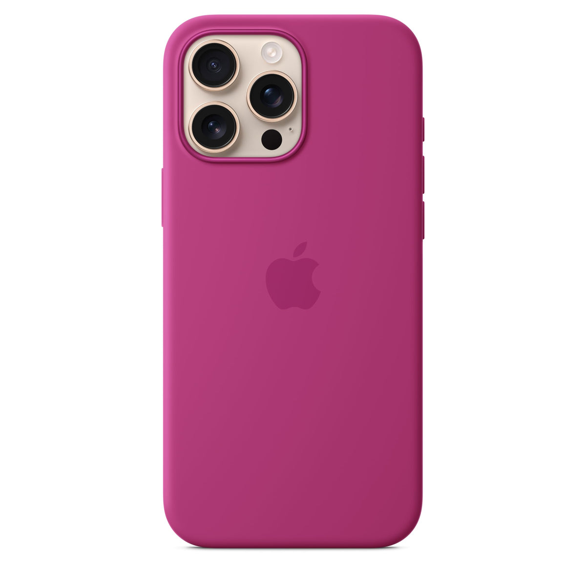Apple iPhone 16 Silicone Case with MagSafe and Camera Control: Lightweight Phone Case, Wireless Charging Compatible, Smooth Matte Finish; Fuchsia
