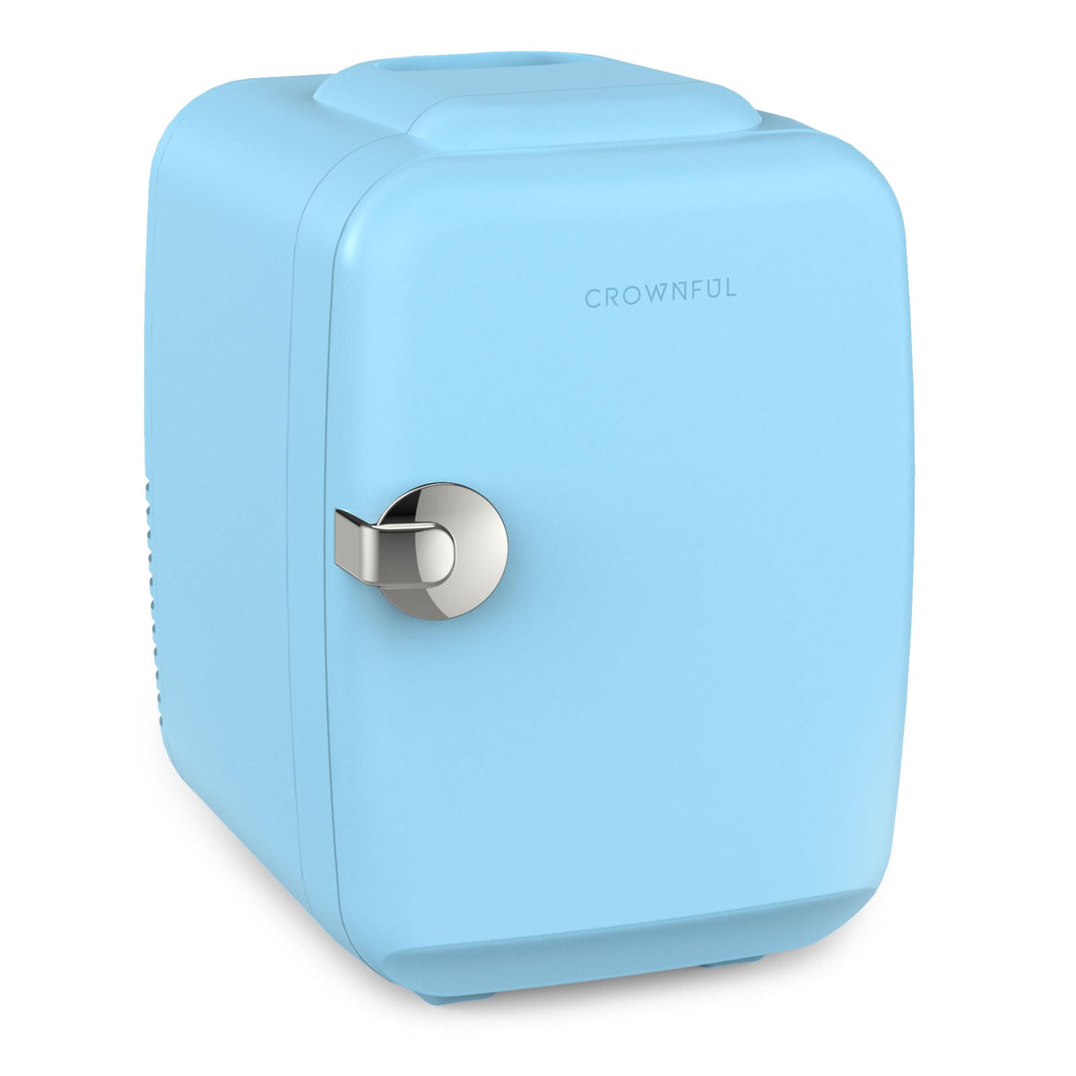 CROWNFUL Mini Fridge, 4 Liter/6 Can Portable Cooler and Warmer Personal Refrigerator for Skin Care, Cosmetics, Beverage, Food,Great for Bedroom, Office, Car, Dorm, ETL Listed (White)