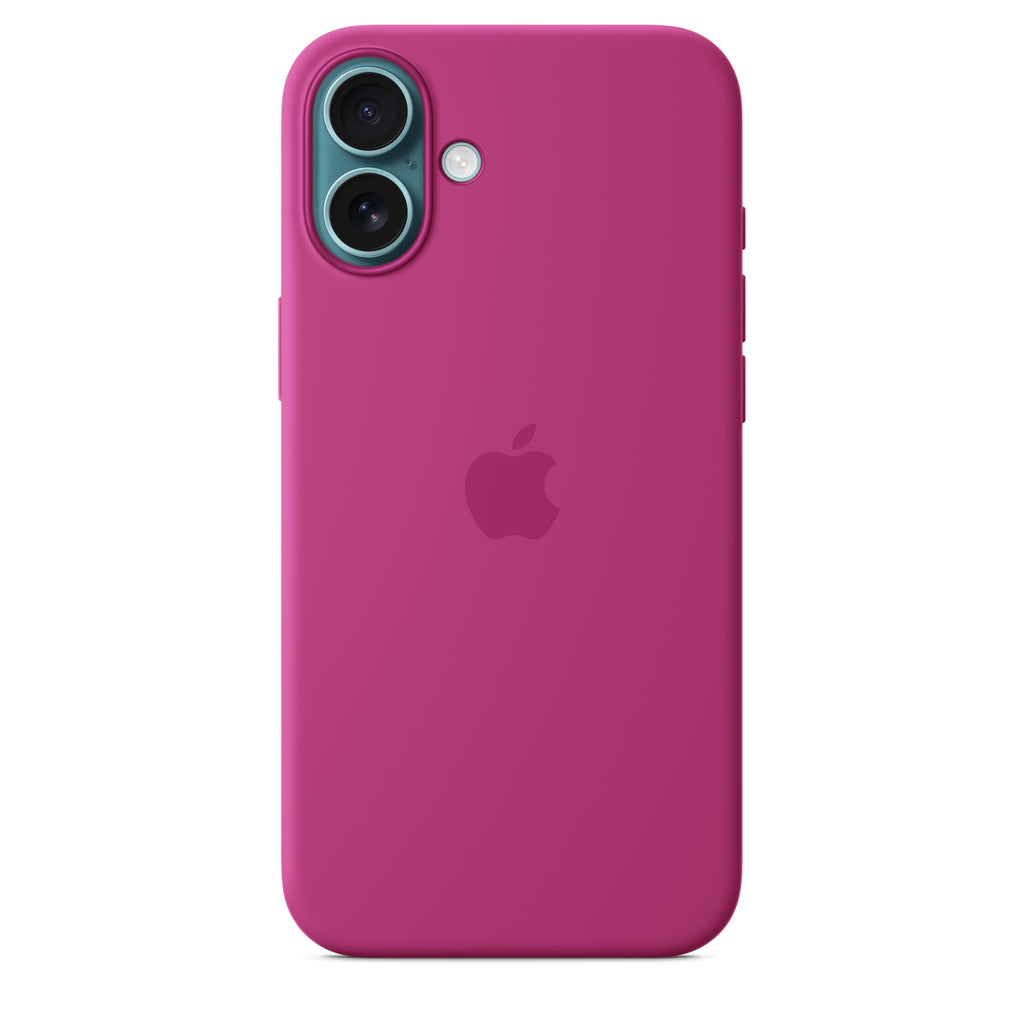 Apple iPhone 16 Silicone Case with MagSafe and Camera Control: Lightweight Phone Case, Wireless Charging Compatible, Smooth Matte Finish; Fuchsia