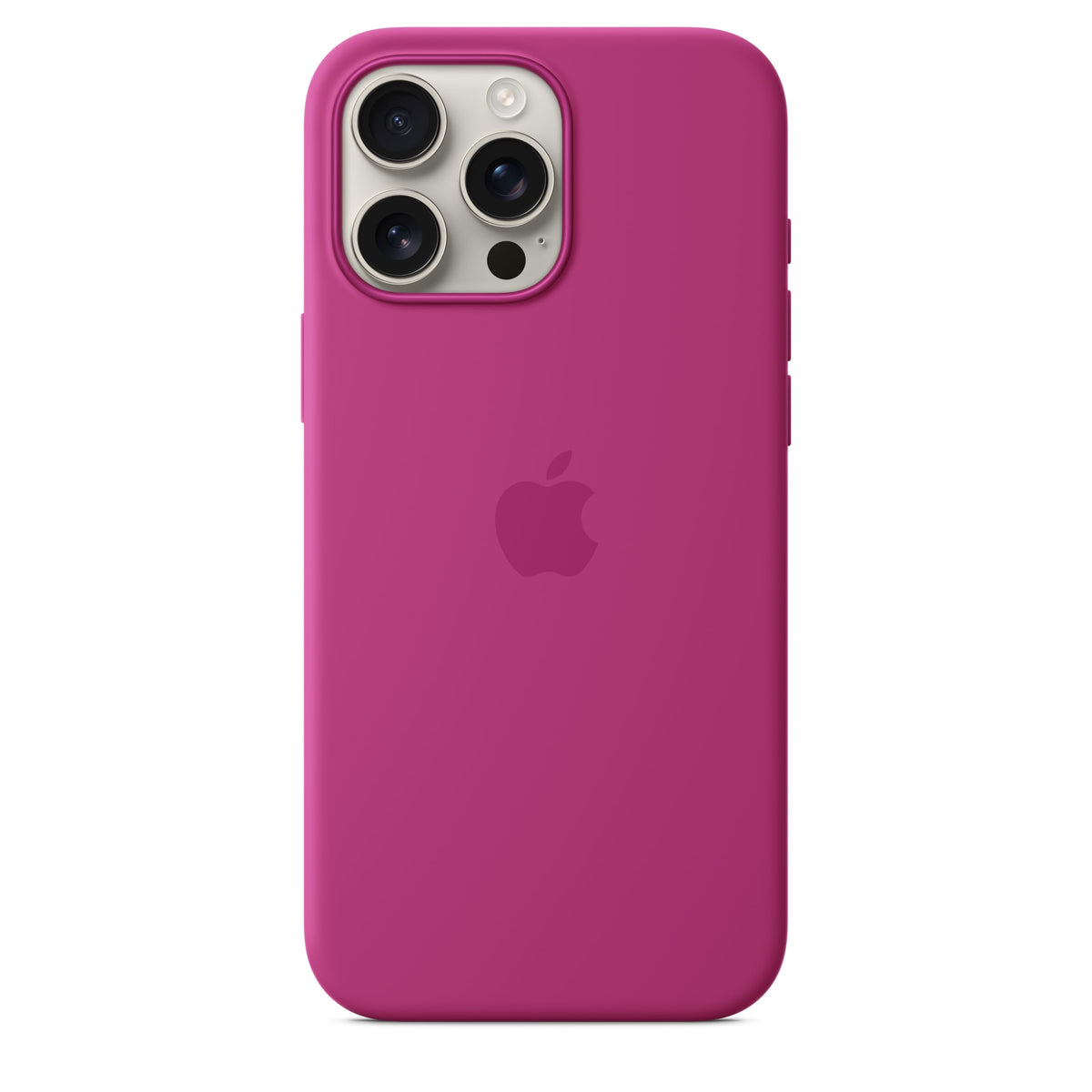 Apple iPhone 16 Silicone Case with MagSafe and Camera Control: Lightweight Phone Case, Wireless Charging Compatible, Smooth Matte Finish; Fuchsia