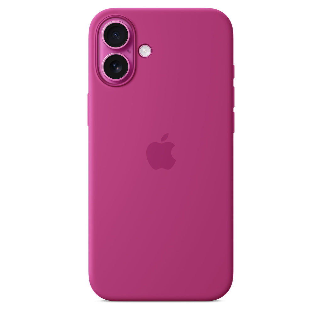 Apple iPhone 16 Silicone Case with MagSafe and Camera Control: Lightweight Phone Case, Wireless Charging Compatible, Smooth Matte Finish; Fuchsia