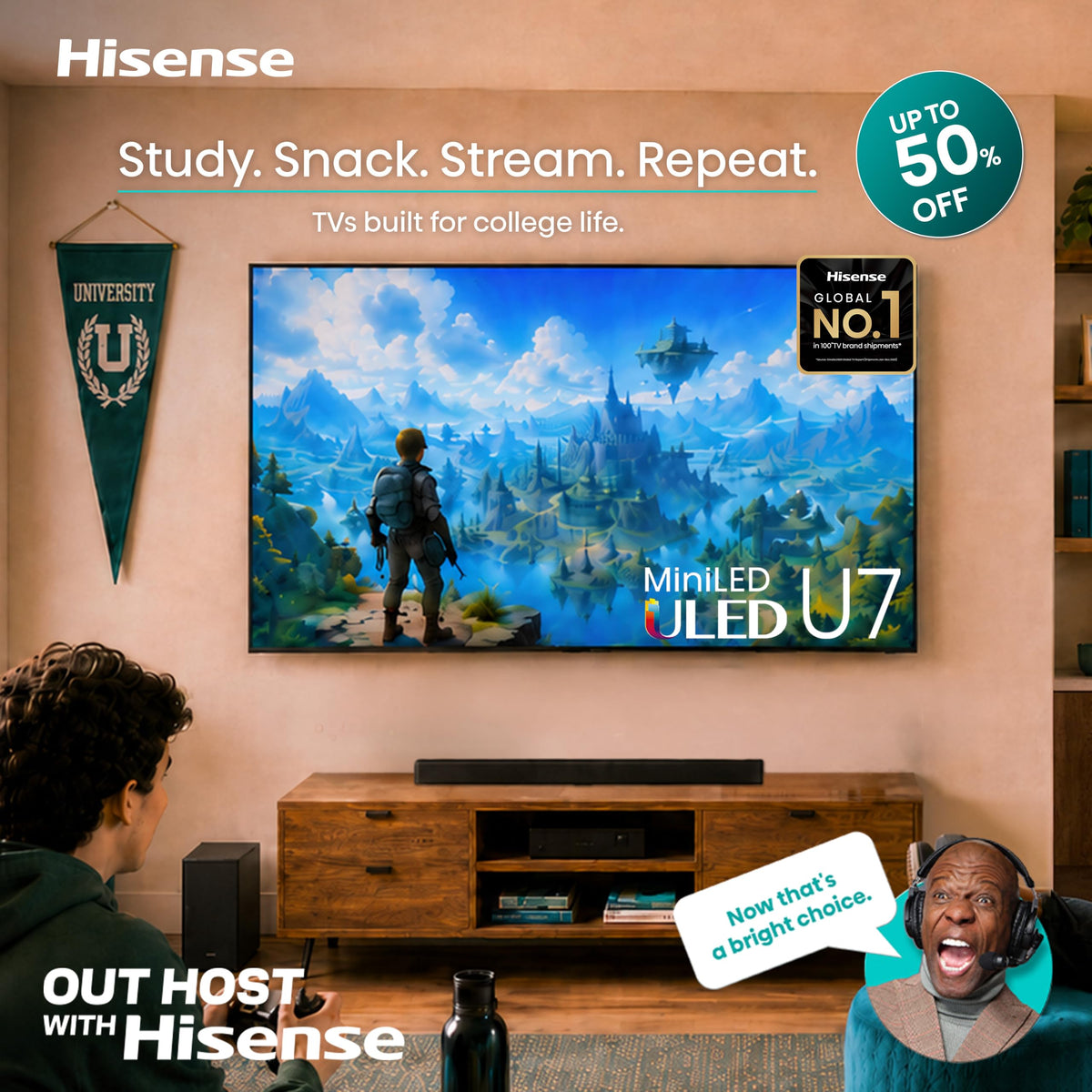 Hisense 32-Inch Class QD4SR Series Hi-QLED HD Smart Roku TV (32QD4HSR, 2026 Model) – Hi-QLED Color, Dolby Audio, Compatible with Alexa, Full Array LED, Slim Bezel Design