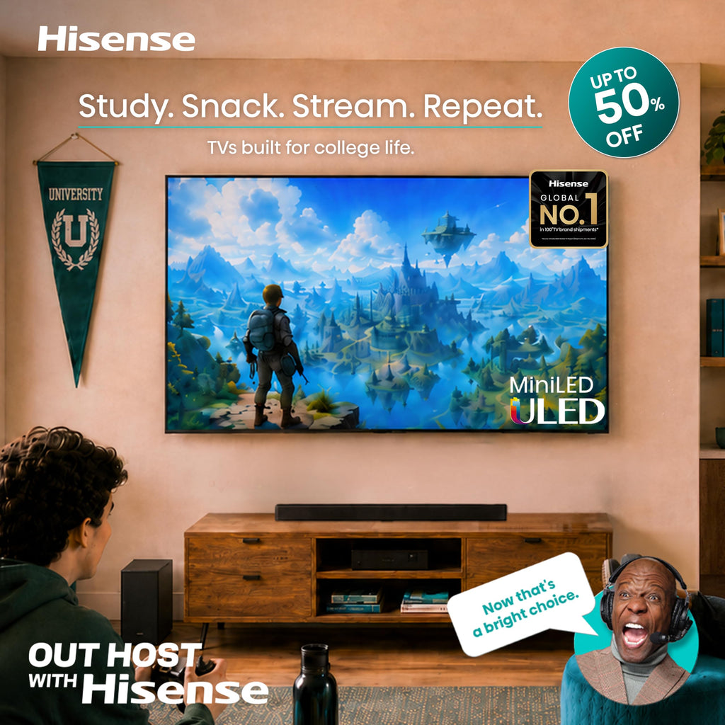 Hisense 32-Inch S5 DécoTV Series Hi-QLED FHD Smart Fire TV (32S5QF) - Versatile Fit, Hi-QLED Color, Art-Inspired Design, Fluid Central Stand, DTS Virtual: X, Stream Live TV Without Cable