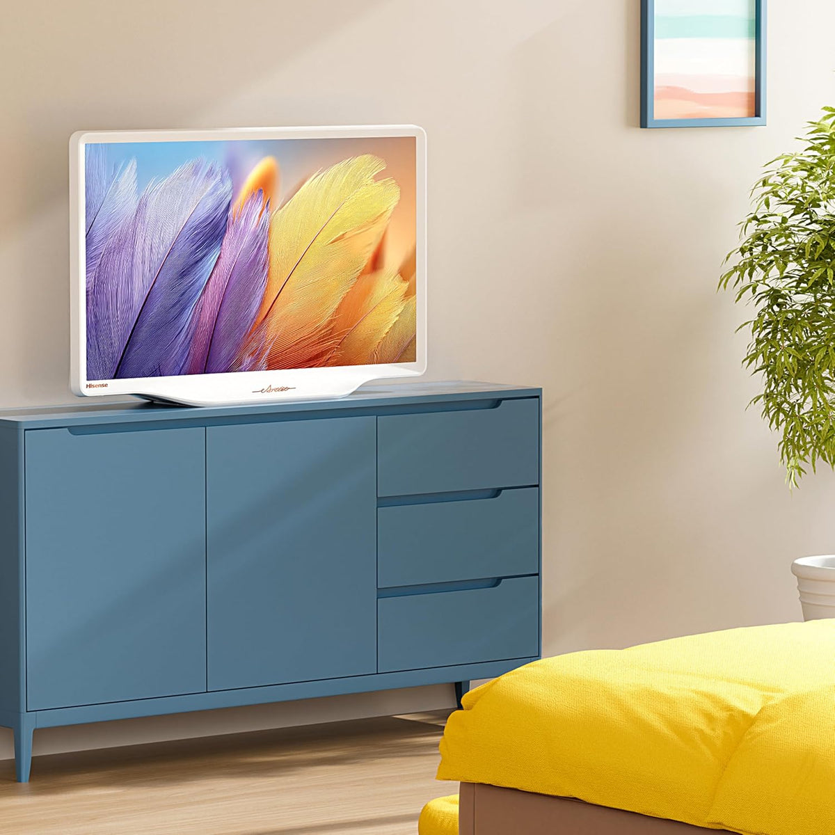 Hisense 32-Inch S5 DécoTV Series Hi-QLED FHD Smart Fire TV (32S5QF) - Versatile Fit, Hi-QLED Color, Art-Inspired Design, Fluid Central Stand, DTS Virtual: X, Stream Live TV Without Cable