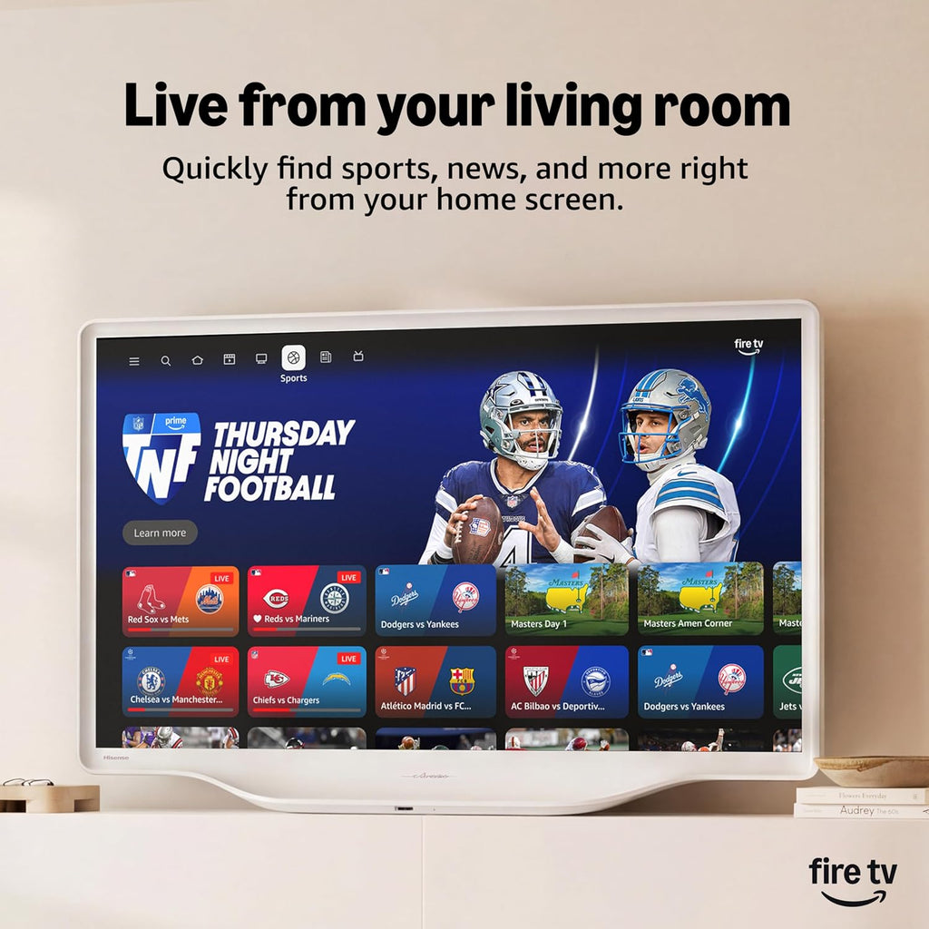 Hisense 32-Inch S5 DécoTV Series Hi-QLED FHD Smart Fire TV (32S5QF) - Versatile Fit, Hi-QLED Color, Art-Inspired Design, Fluid Central Stand, DTS Virtual: X, Stream Live TV Without Cable
