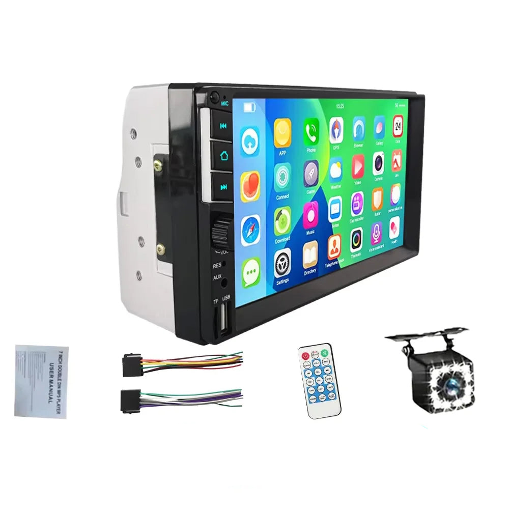7 2DIN Touchscreen Car Stereo Black