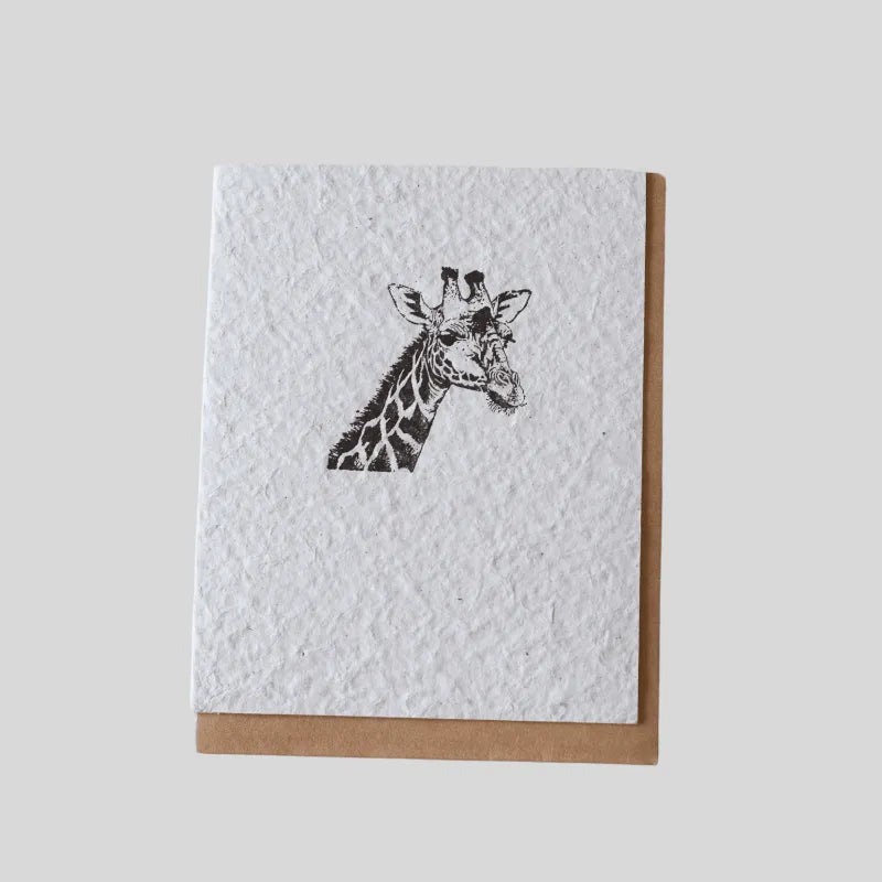 Giraffe Wildlife Greeting Card