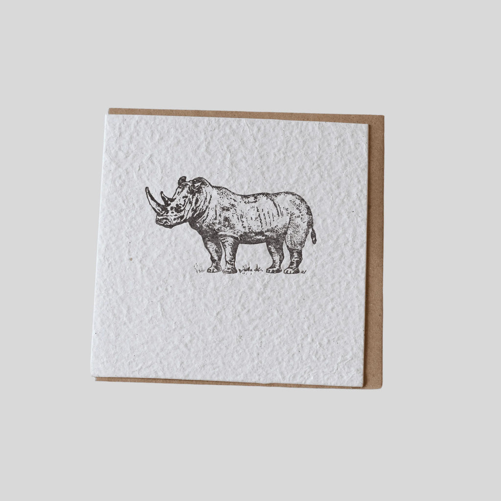 Rhino Wildlife Greeting Card