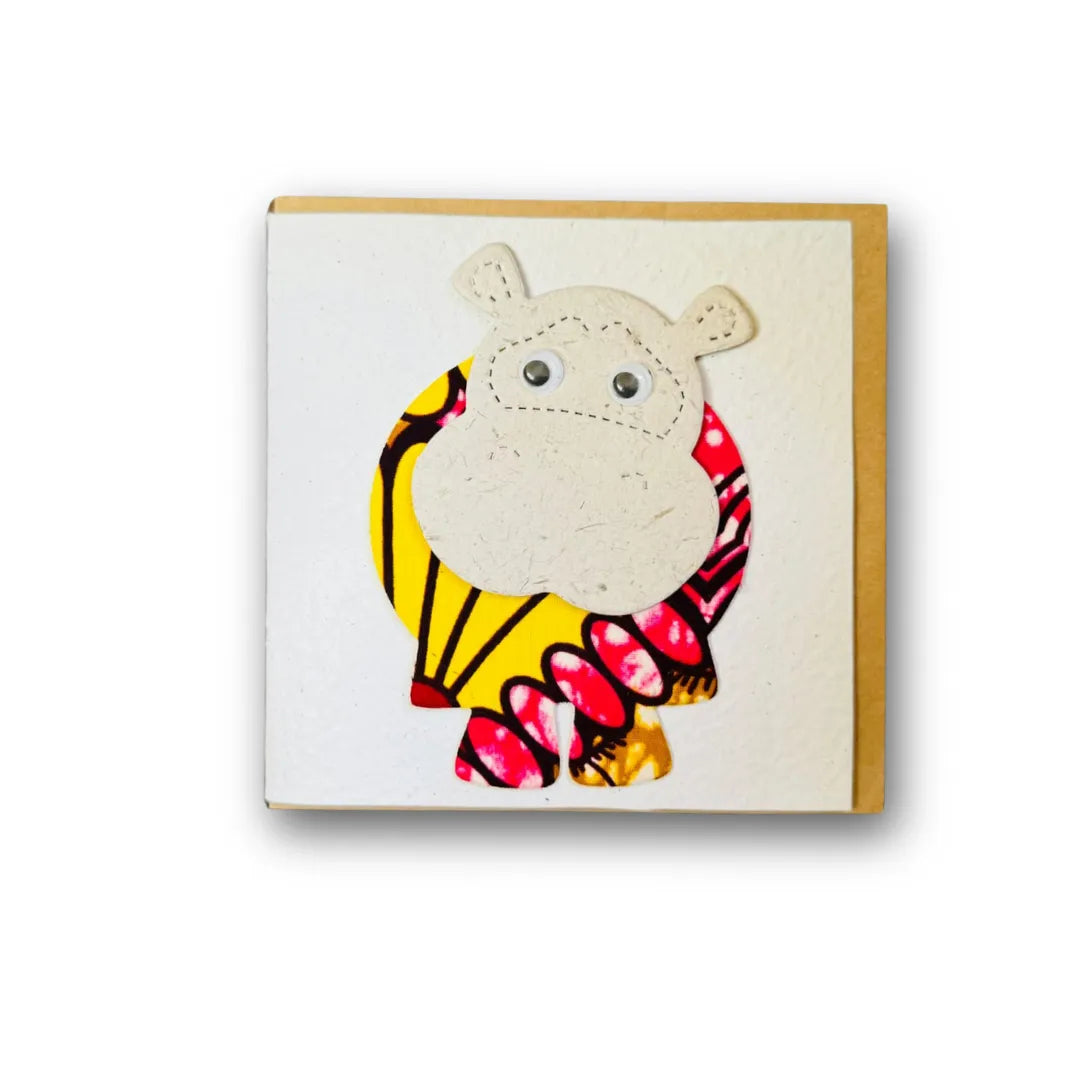 Happy Hippo Wildlife Card